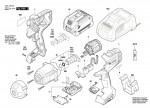 Bosch 3 601 JJ8 500 Gds 18V-1050 H Impact Wrench 18 V / Eu Spare Parts